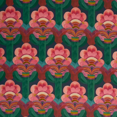 Schumacher Fabric Fleur Indienne Velvet Rose