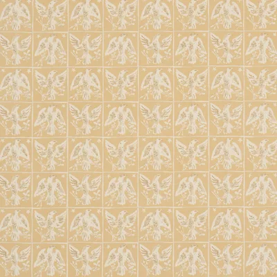 Schumacher Fabric Barton's Eagle Hand Print Yellow