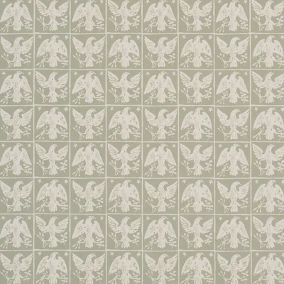 Schumacher Fabric Barton's Eagle Hand Print Green