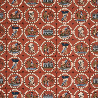 Schumacher Fabric George Washington Red