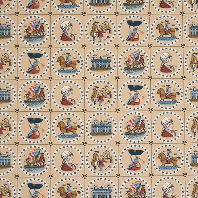 Schumacher Fabric George Washington Neutral