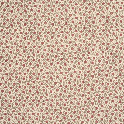Schumacher Fabric Malaya Hand-Block Print Red