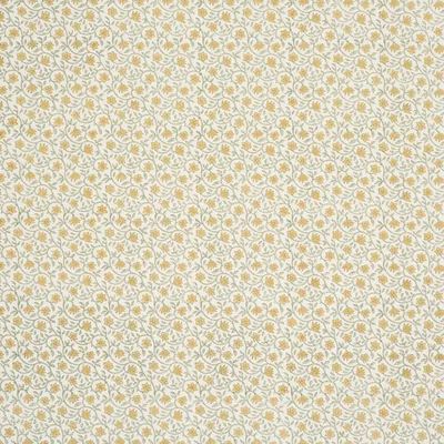 Schumacher Fabric Malaya Hand-Block Print Yellow