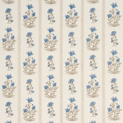 Schumacher Fabric Ellora Hand-Print Blue