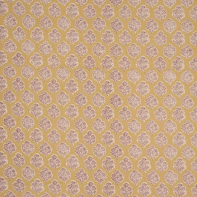 Schumacher Fabric Manali Hand-Print Red & Mustard