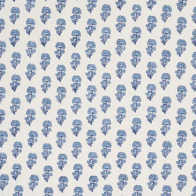 Schumacher Fabric Kaasni Hand-Block Print Indigo