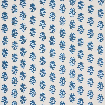 Schumacher Fabric Iksha Hand-Block Print Indigo