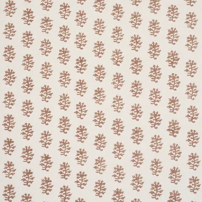 Schumacher Fabric Iksha Hand-Block Print Chestnut