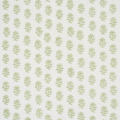 Schumacher Fabric Iksha Hand-Block Print Leaf
