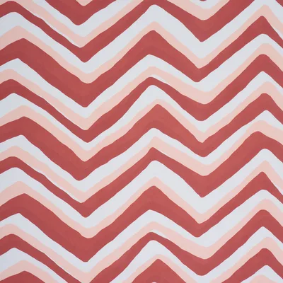 Schumacher Fabric Chevron Coral