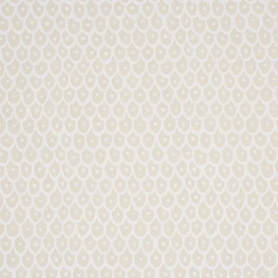 Schumacher Fabric Fish Scales White On Natural