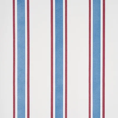 Schumacher Fabric Hadwen Stripe Red & Blue