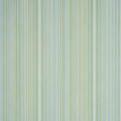 Schumacher Fabric Ministripe Green & Sky