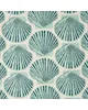 Schumacher Fabric Scallop Shell Aqua