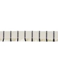 Frances Silk Fringe Black And White by   