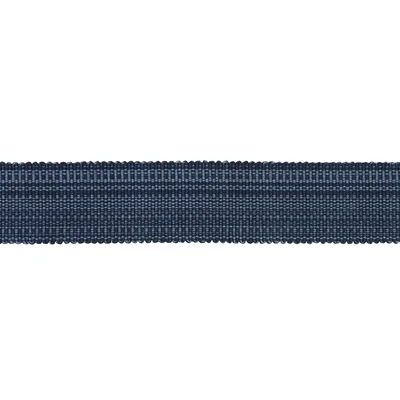 Schumacher Trim Cotton Strie Tape Medium Indigo