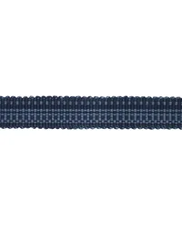 Cotton Strie Tape Narrow Indigo by  Schumacher Trim 