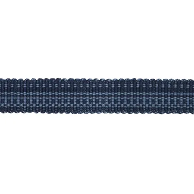 Schumacher Trim Cotton Strie Tape Narrow Indigo