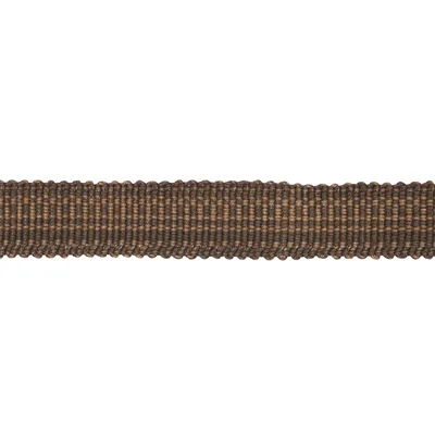 Schumacher Trim Cotton Strie Tape Narrow Chestnut