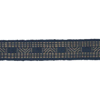 Schumacher Trim Nael Linen Cotton Tape Indigo