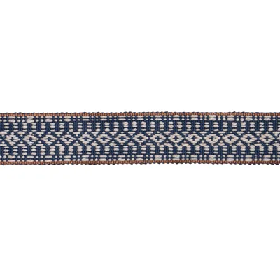 Schumacher Trim Helena Linen Cotton Tape Indigo