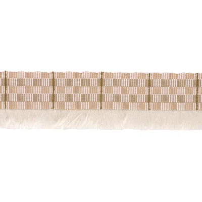 Schumacher Trim Skyline Plaid Fringe Dune
