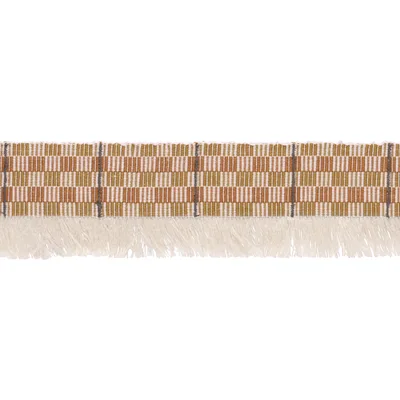 Schumacher Trim Skyline Plaid Fringe Bronze