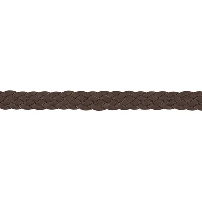 Schumacher Trim Pondera Leather Braid Dark Brown