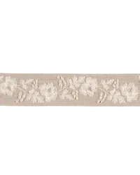 Elise Hand-Embroidered Tape Natural by   