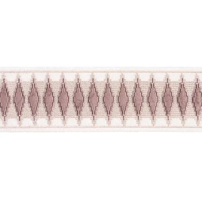 Schumacher Trim Mireille Velvet Tape Rose Quartz