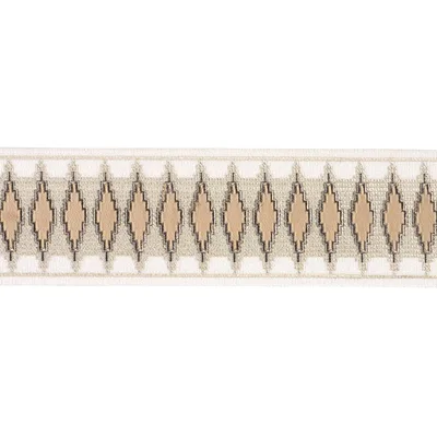 Schumacher Trim Mireille Velvet Tape Neutral