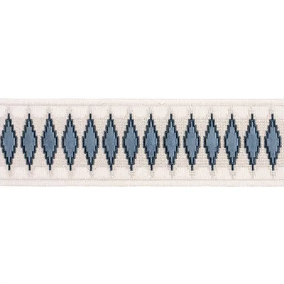 Schumacher Trim Mireille Velvet Tape Blue