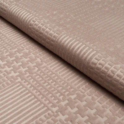 Schumacher Fabric Fuzzy Plaid Wythe Rose