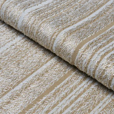 Schumacher Fabric Groove Cut Velvet Sand