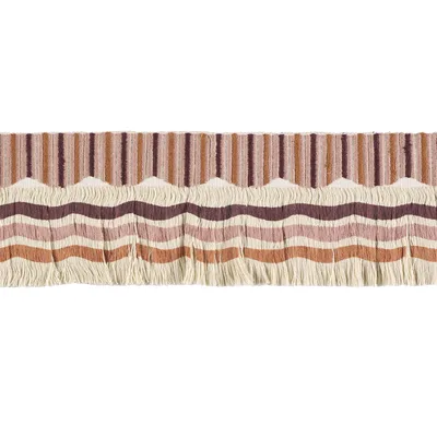 Schumacher Trim Groove Fringe Coral Dawn