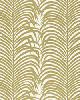 Schumacher Fabric Zebra Palm Linen Print Khaki