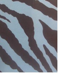Silky Satin Zebra Brown Blue by   