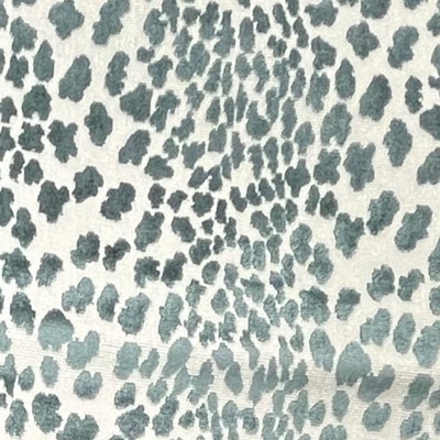 TFA Seeing Spots Aqua in Textile Fabrics Associates Multipurpose Rayon  Blend Fire Rated Fabric Animal Print  Patterned Chenille  Animal Print Velvet   Fabric
