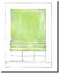 Flat Fold Roman Shade by   