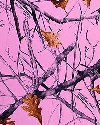 True Timber Snowfall Pink Poly Spandex Camo by   