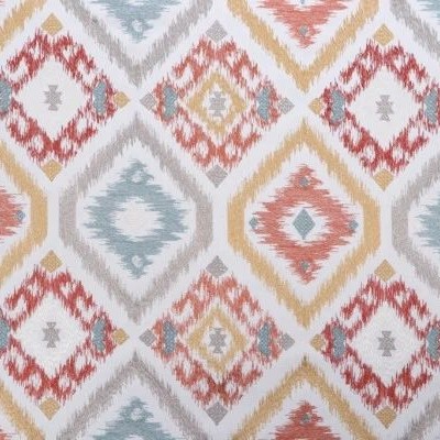 Valiant Anali Spice New 2022 Multi Upholstery Cotton  Blend Crewel and Embroidered  Southwestern Diamond  Ikat Fabric