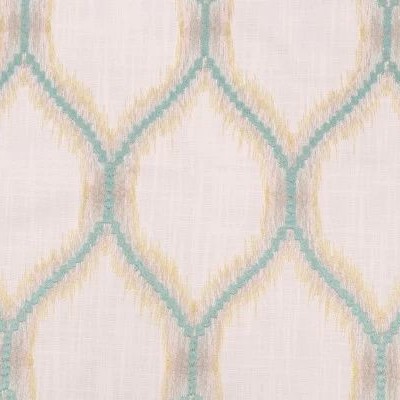 Valiant Beckham Seaglass New 2022 Green Upholstery P  Blend Crewel and Embroidered  Diamond Ogee  Fabric