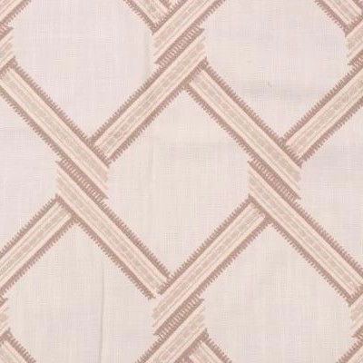 Valiant Cairo Natural New 2022 Beige Upholstery Polyester  Blend Crewel and Embroidered  Trellis Diamond  Fabric