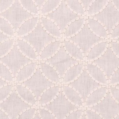 Valiant Cycle Off White New 2022 Beige Multipurpose Poly  Blend Circles and Swirls Crewel and Embroidered  Fabric