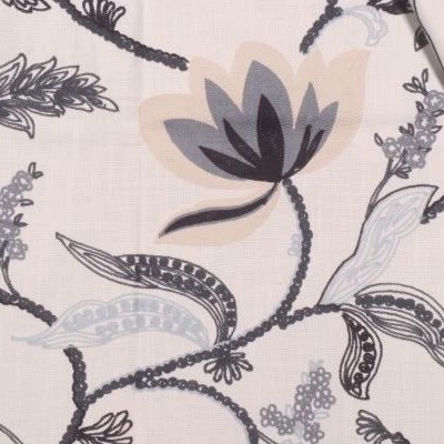 Valiant Monica Delft New 2022 Blue Upholstery Cotton  Blend Crewel and Embroidered  Floral Embroidery Vine and Flower  Fabric