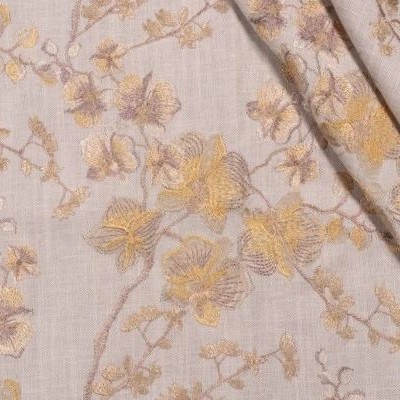 Valiant Naya Ore New 2022 Gold Multipurpose Cotton  Blend Crewel and Embroidered  Floral Embroidery Vine and Flower  Fabric