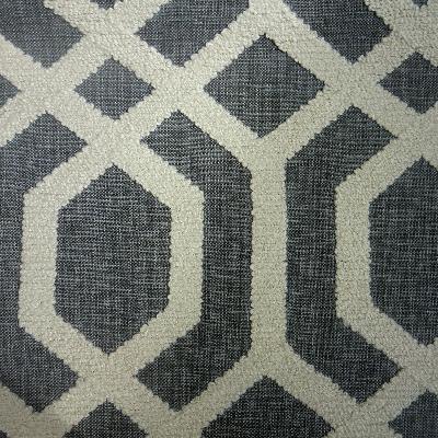 Tao Gunmetal in summer 2014 Grey Drapery-Upholstery Polyester  Blend Geometric  Crewel and Embroidered   Fabric
