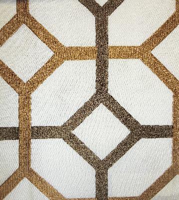 Temptation Cream in Valiant Fabrics - Fall 2011 Hanging Samples Beige Drapery Geometric  Faux Silk Print   Fabric