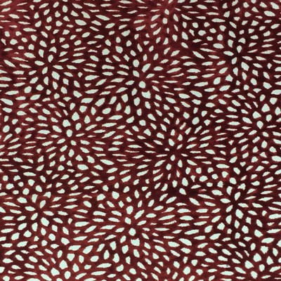 Codes 05 Crimson Velvet Codes Red Drapery-Upholstery Polyester Polyester Fire Rated Fabric Heavy Duty Patterned Velvet  Fabric
