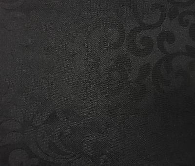 Icaro Black Hobbes Black Drapery Polyester Polyester Scrolling Vines  Fabric